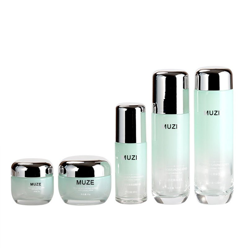 Transparent Glass Cream Bottle Skin Cream Jar Glass Bottle For Cosmetics Liquid Packaging Oil Glass Bottle