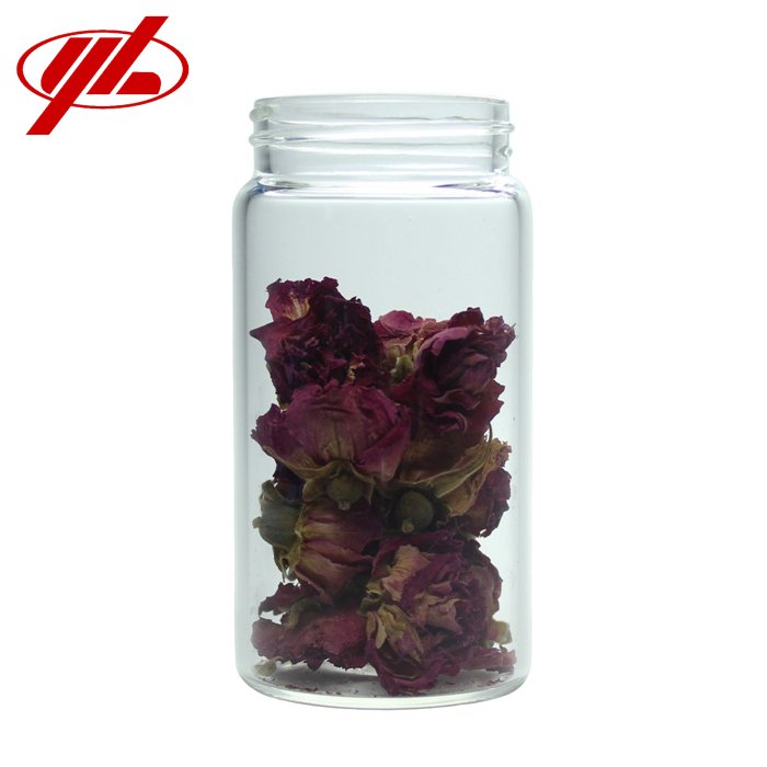 50ml 80ml 100ml 150ml 200ml 250ml 300ml Glass Jar Glass Bottle Clear Printing Glass Jar with Plastic Cap Manufacture