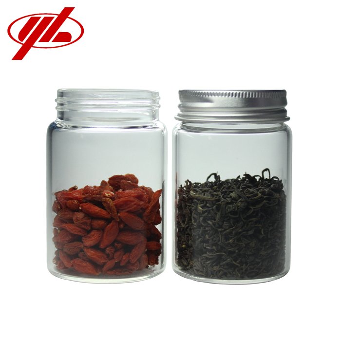 50ml 80ml 100ml 150ml 200ml 250ml 300ml Glass Jar Glass Bottle Clear Printing Glass Jar with Plastic Cap Manufacture