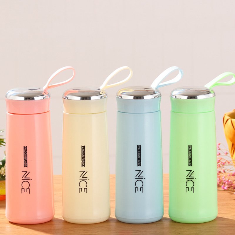 400ml Glass Liner Water Bottle Creative Glass Tumbler Cup Sport Water Bottle