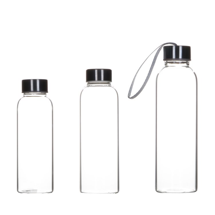 550ml CLASSIC Beverage Adults Fast Delivery Glass Water Bottle High Borosilicate with Sleeve and Stainless Steel Factory Custom