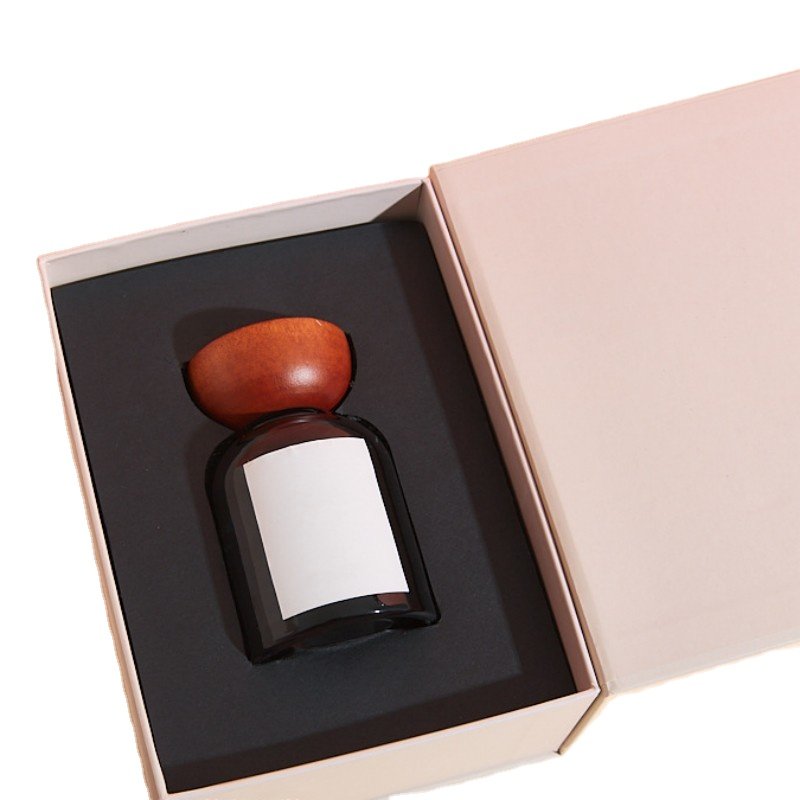 Factory hot new customized 150ml luxury glass bottle with wood lid for empty reed diffuser Aroma Oil Bottle 200ml with packaging