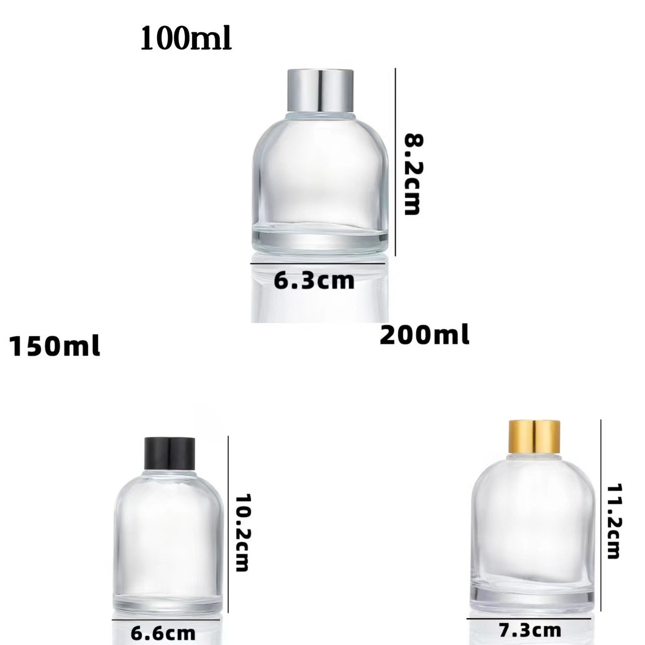 Factory hot new customized 150ml luxury glass bottle with wood lid for empty reed diffuser Aroma Oil Bottle 200ml with packaging