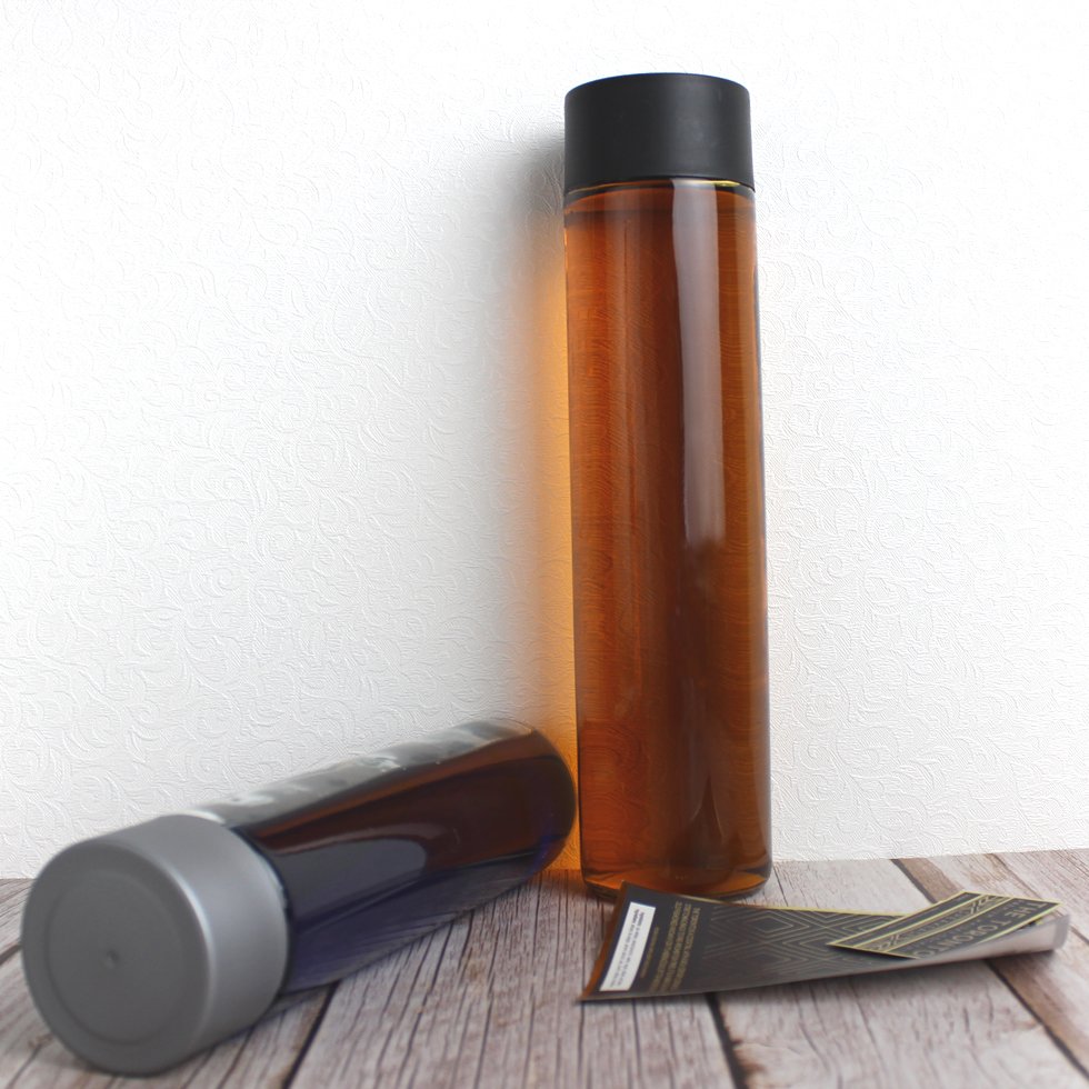 Drink Glass Bottles Empty Transparent High Flint Juice Drink Beverage Mineral Water Voss Glass Bottle With Plastic Lid