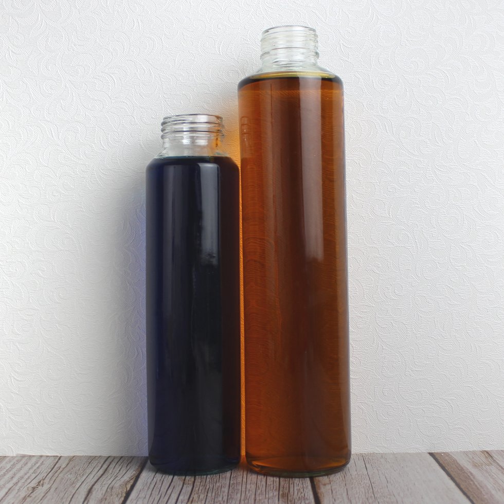 Drink Glass Bottles Empty Transparent High Flint Juice Drink Beverage Mineral Water Voss Glass Bottle With Plastic Lid