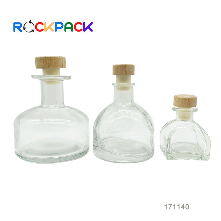100ml 150ml 250ml Cone shape glass milk beverage whisky wine glass bottle with cork