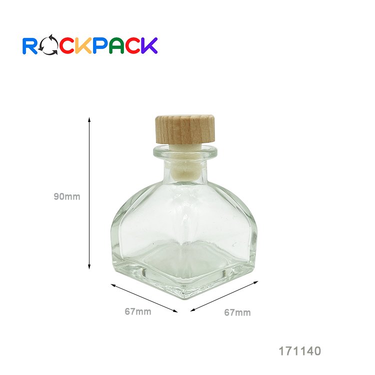 100ml 150ml 250ml Cone shape glass milk beverage whisky wine glass bottle with cork