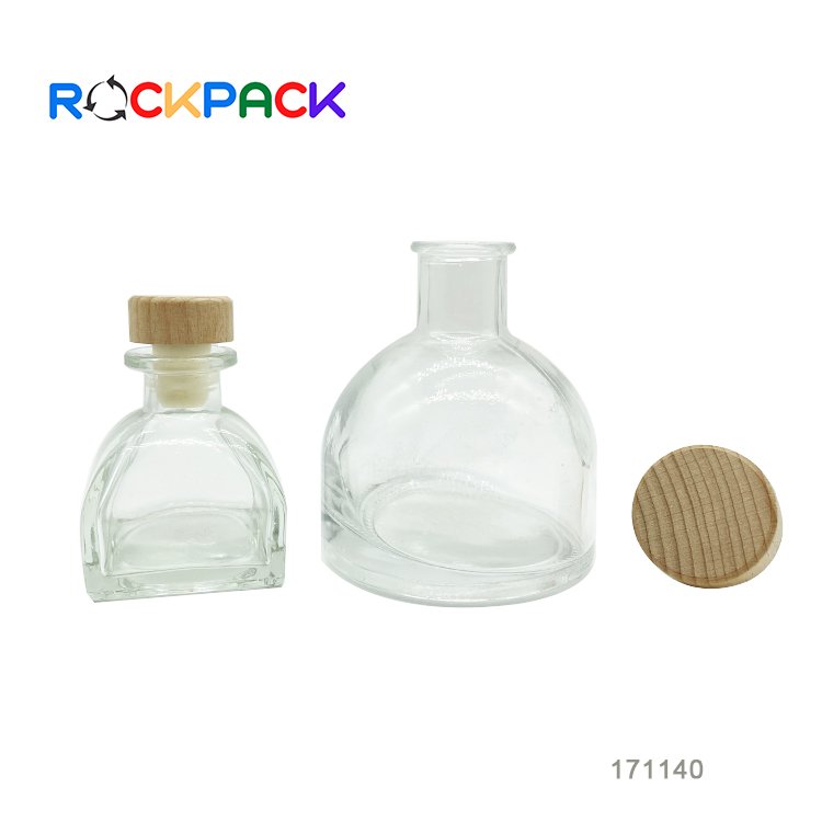 100ml 150ml 250ml Cone shape glass milk beverage whisky wine glass bottle with cork