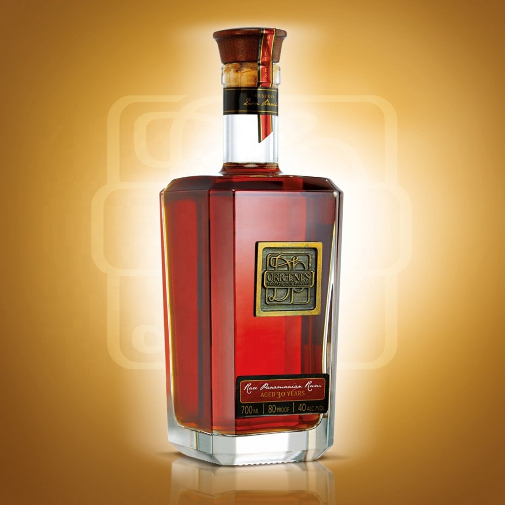 500ml 700ml 750ml square glass bottle custom liquor bottle for brandy vodka whisky gin rum tequila beverage glass bottle