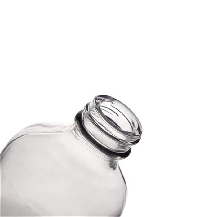 Berlin Packaging 8oz Clear Boston Round Coffee Kombucha Beverage Bottle Frosted 250ml Glass Bottle For Juice Packing