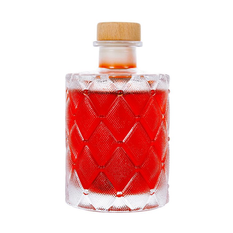 Gin Liquor Beverage Wine Bottle Glass Bottles Clear Empty Mini Glass with Wood Cork 100ml Juice Beer Bottle Transparent