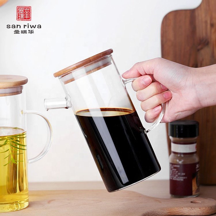 Oil Bottle Olive Oil Dispenser For Cooking 17oz Glass Bottle For Oil Drip