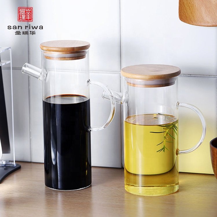 Oil Bottle Olive Oil Dispenser For Cooking 17oz Glass Bottle For Oil Drip