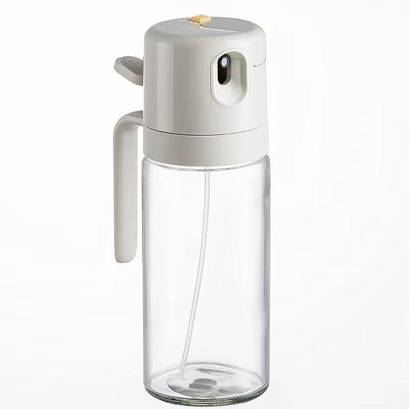 wholesale Oil Sprayer for Cooking 2 in 1 glass 550ML 18oz large capacity Oil Dispenser Bottle kitchen