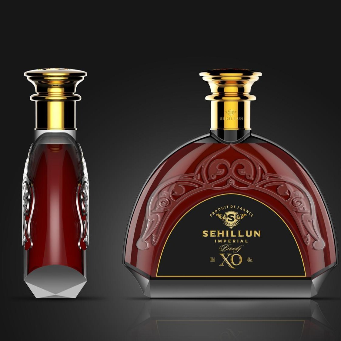 glass bottle manufacture 700ml 750ml liquor glass bottle for liquor spirts brandy bottle
