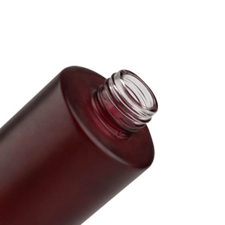 Cosmetic Package Perfume Essential Oil Serum Body Room Toner Moisture Spray Glass Bottle with Pink Sprayer Fancy Dark Red 200ml