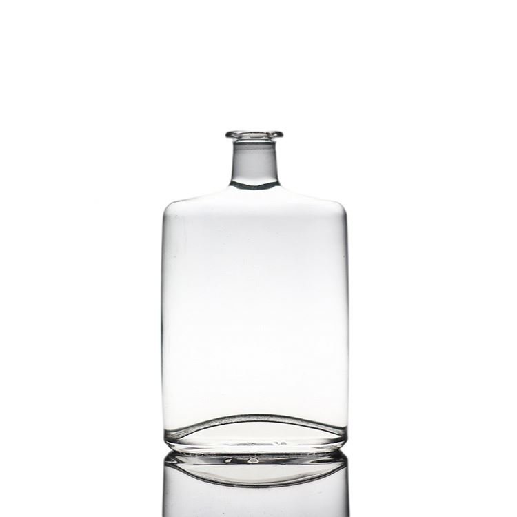 Vodka Prices In Bd High Quality Flat Square Clear Glass Wine Bottle For Medicinal Liquor