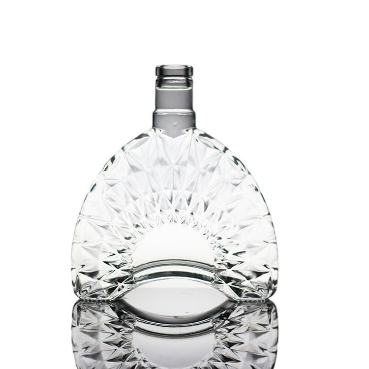 Vodka Prices In Bd High Quality Flat Square Clear Glass Wine Bottle For Medicinal Liquor