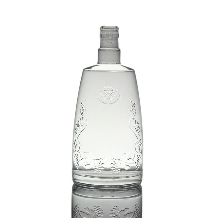 Vodka Prices In Bd High Quality Flat Square Clear Glass Wine Bottle For Medicinal Liquor