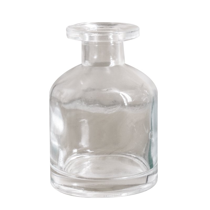 Wholesale 50ml 80ml 130ml 250ml round thick bottom aromatherapy reed diffuser glass bottle with cork