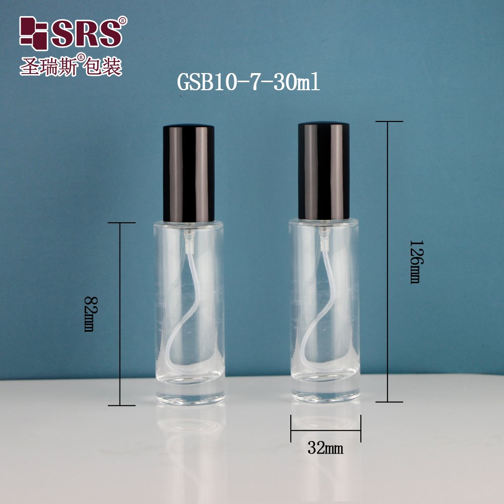 Luxury High Quality Transparent Rectangular 30ml 50ml 100ml Perfume Glass Spray Bottle