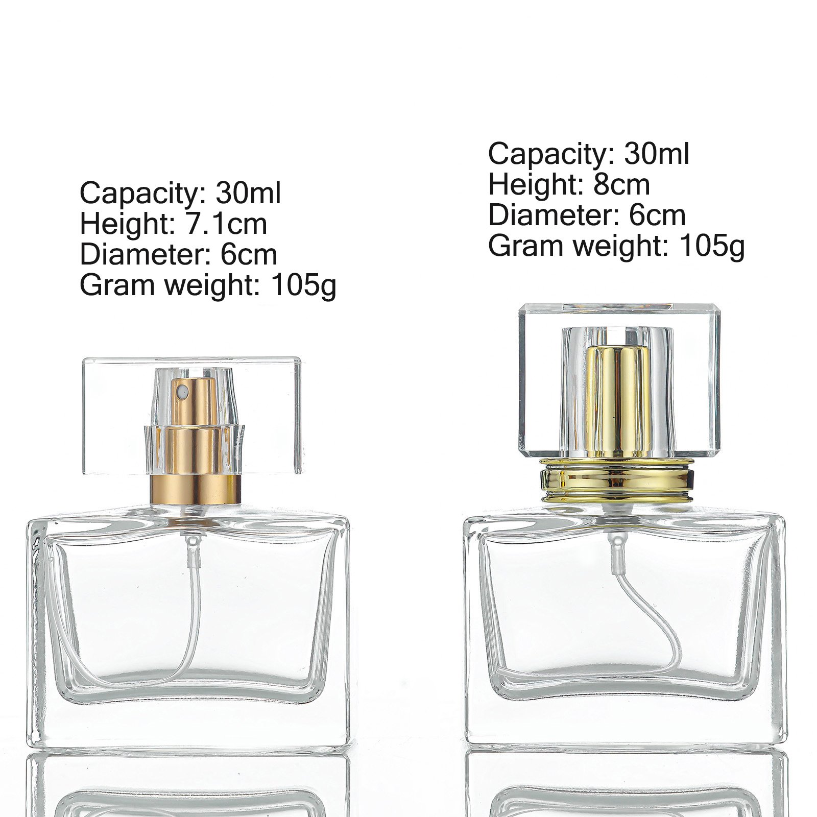 free sample customized glass bottles wholesale price unique glass perfume bottles 50ml100ml luxury mini glass spray bottle