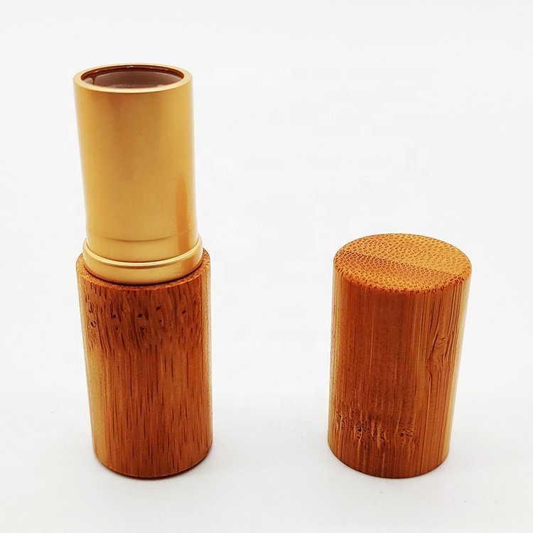 Portable Fancy Glass Essential Oil Bottle with Bamboo Cover Roll On Glass Bottles Eye Cream Glass Bottle with Brush