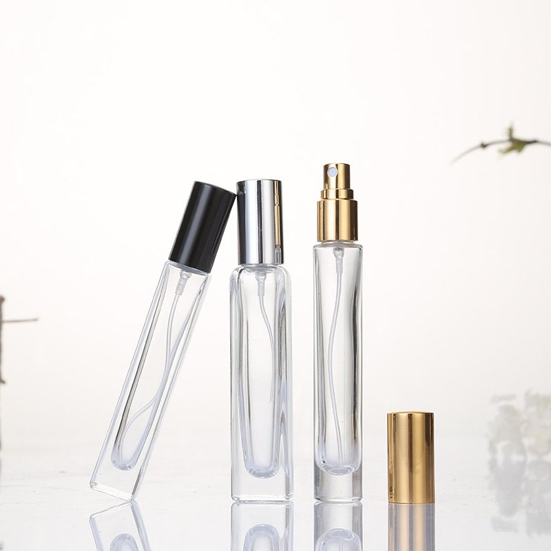 8ml 10ml Luxury Perfume Glass Bottle Custom Square and Round Glass Perfume Bottle With Spray Acrylic Cap