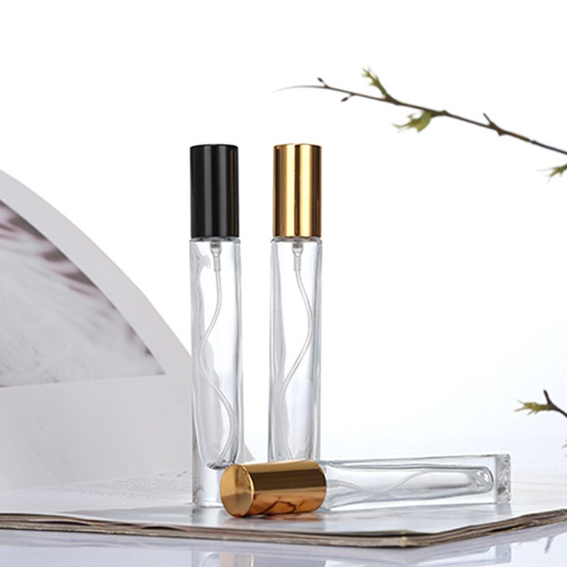 8ml 10ml Luxury Perfume Glass Bottle Custom Square and Round Glass Perfume Bottle With Spray Acrylic Cap