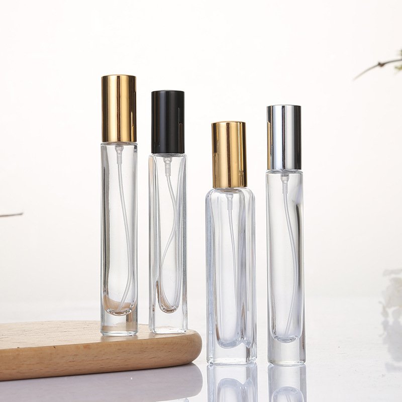 8ml 10ml Luxury Perfume Glass Bottle Custom Square and Round Glass Perfume Bottle With Spray Acrylic Cap