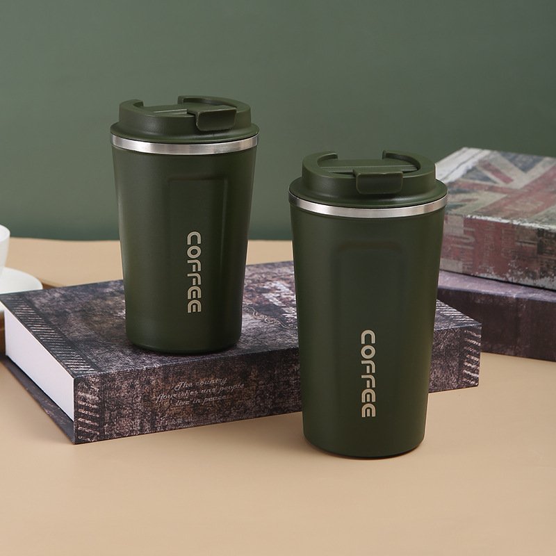 Hot sale double walled stainless steel travel coffee mug vacuum insulated reusable coffee tumbler cup with lid
