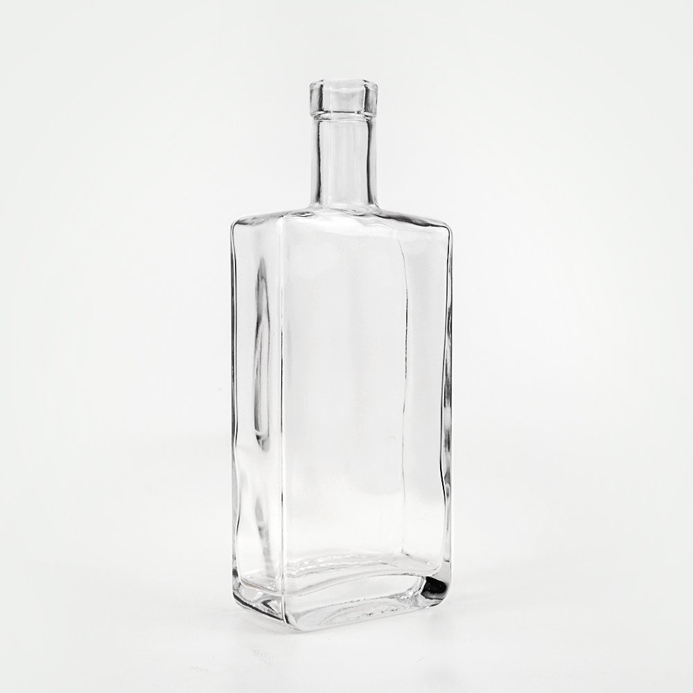 50ml 100ml 200ml 500ml Square Wine Glass Bottle Liquor Bottle For Brandy Vodka Whisky Glass Bottle