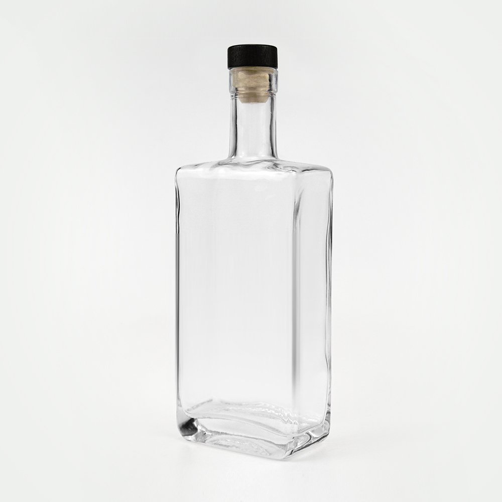 50ml 100ml 200ml 500ml Square Wine Glass Bottle Liquor Bottle For Brandy Vodka Whisky Glass Bottle
