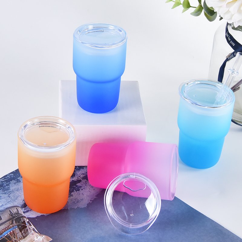 Bpa Free New Arrival Customised 3 Oz Sustainble Elegant Glass Wine Beer Cup Gradient Water Bottle Cute Mini Tumbler For Adults