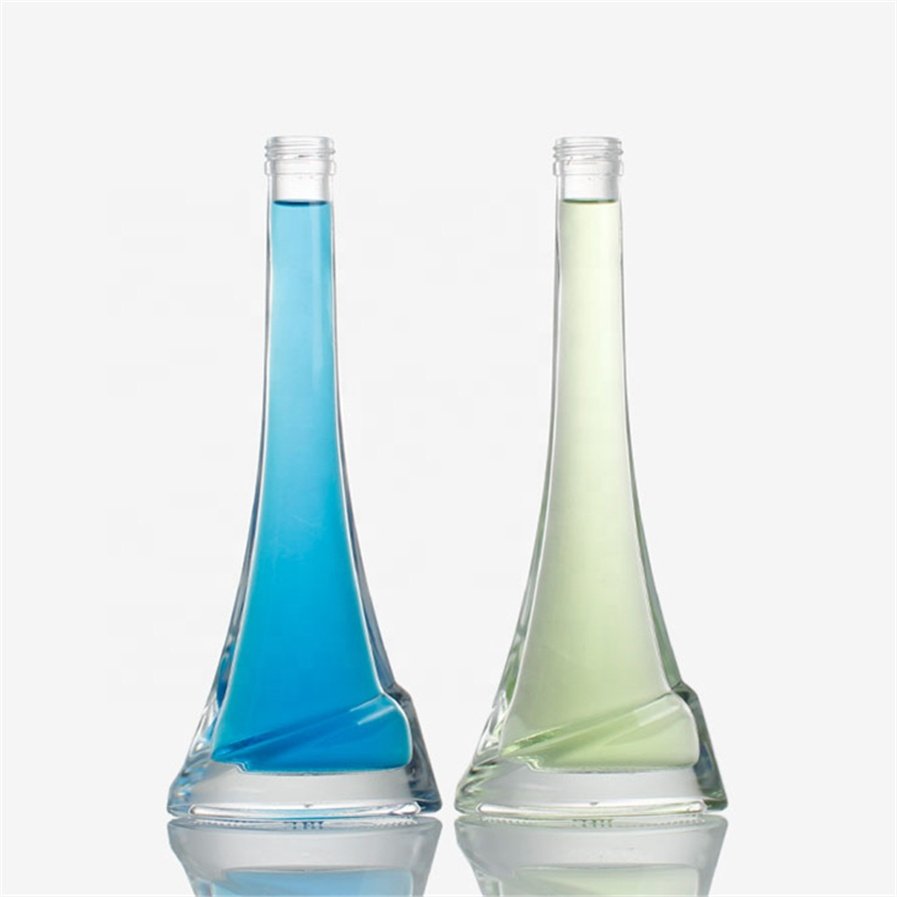 customized shape empty liquor spirits vodka whiskey glass bottles