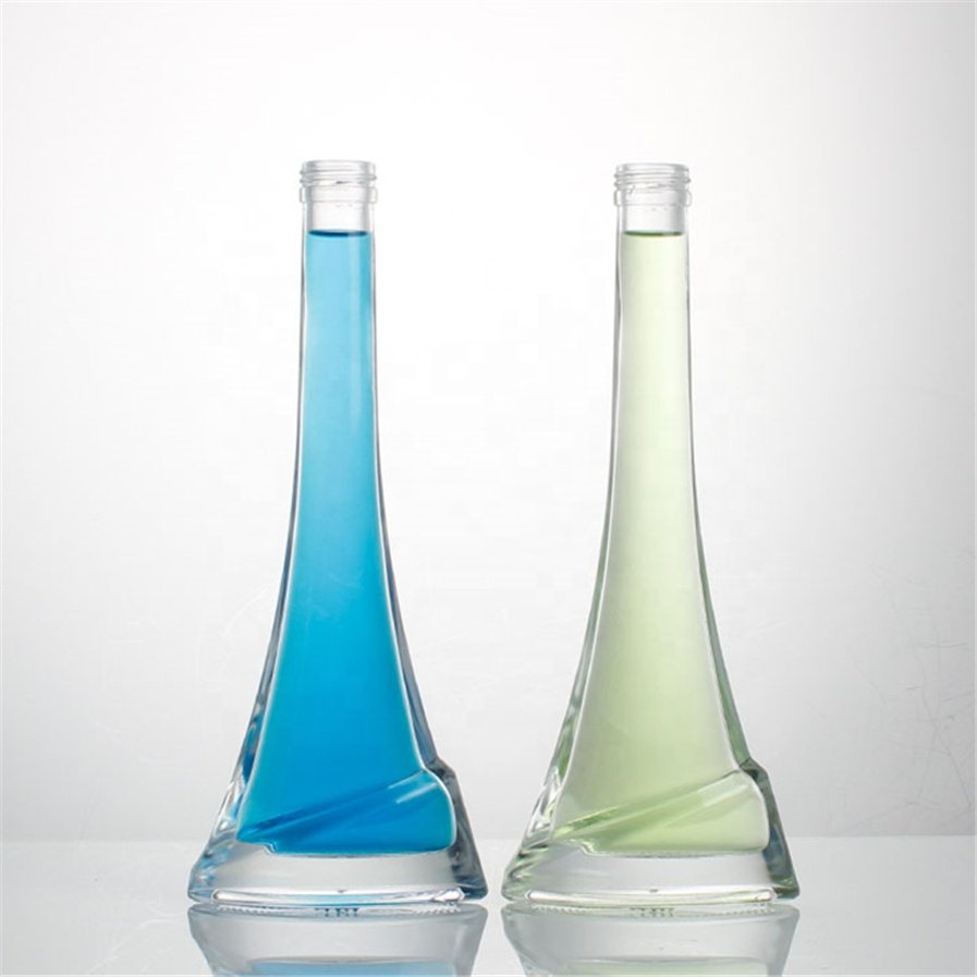 customized shape empty liquor spirits vodka whiskey glass bottles