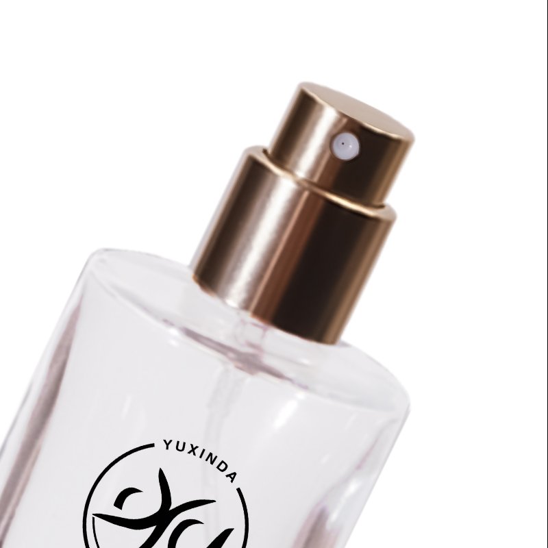 50ml/100ml spray perfume glass bottle transparent cylindrical perfume sub bottle with magnetic cap