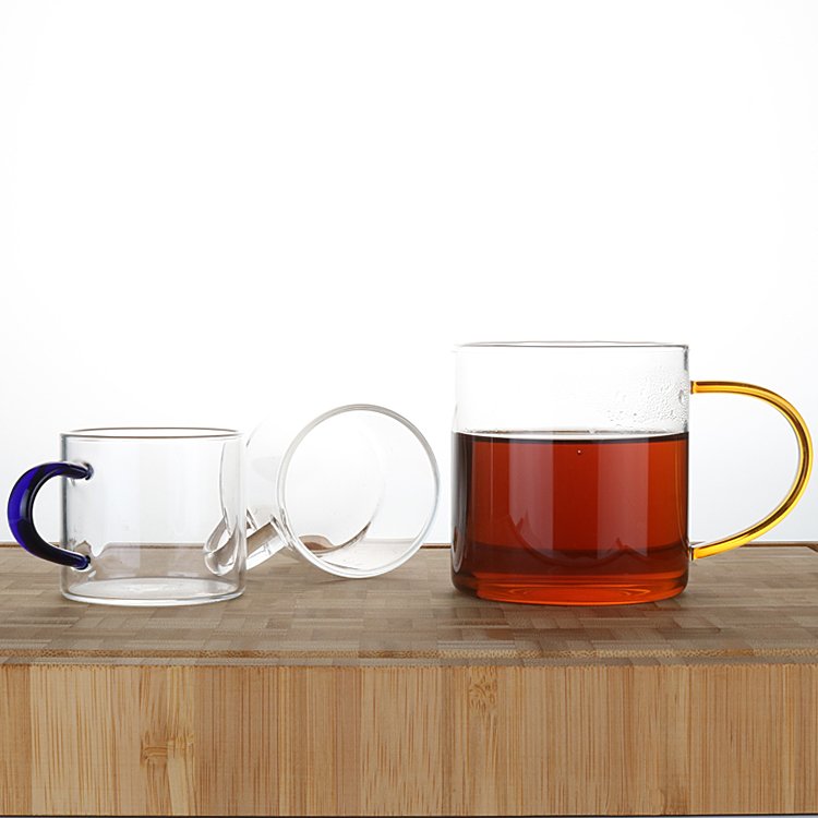 Wholesale Hot Sale Household Borosilicate Glass Water Bottle with Handle and Tea Cup
