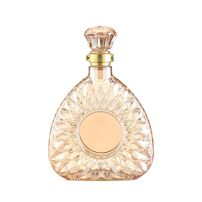 China Supplier Luxury Large Glass Bottles 750ml Milk Glass Wine Industrial Use Clear White Open Cap Square Shape Engraved