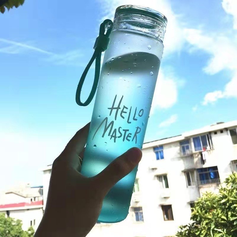 Website Hot Sale Custom Letter Glass Bottle Colorful Glass Water Bottle