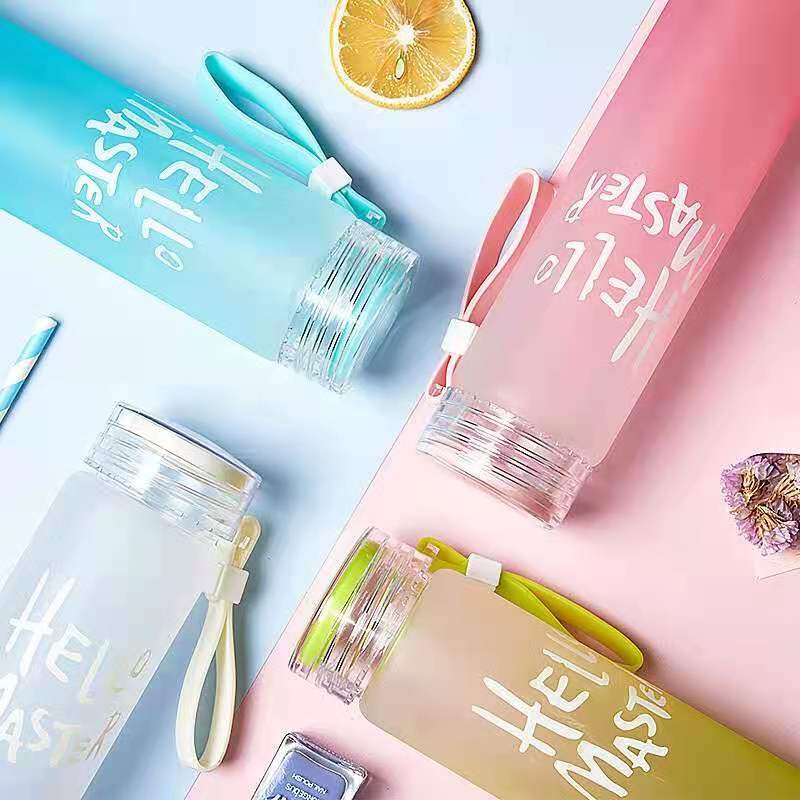 Website Hot Sale Custom Letter Glass Bottle Colorful Glass Water Bottle