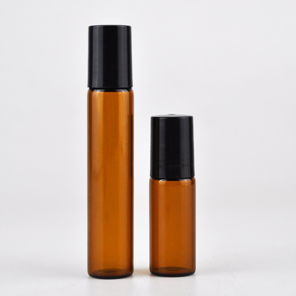 Empty 5ml 10ml Roll-on Amber Clear Blue Rollon Bottles Essential Oil Glass Roll On Bottle Essential Oil Roller Bottle