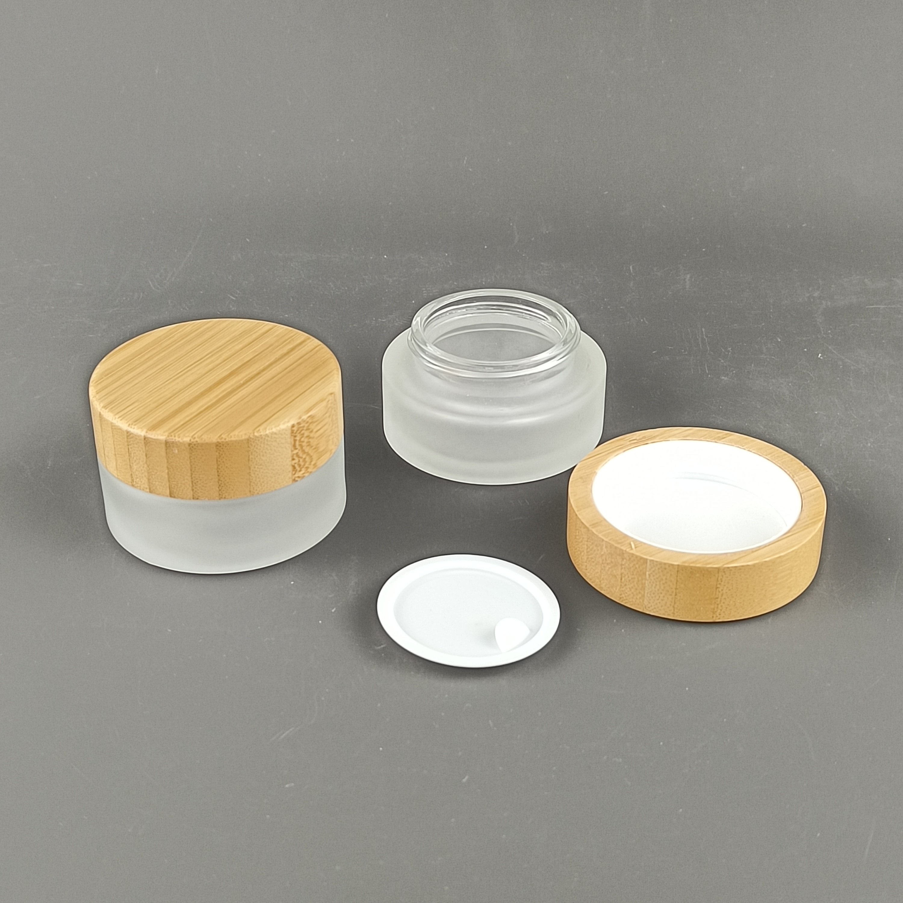 bamboo glass bottle and jar 30ml 50ml 100ml 120ml glass bottle serum bottle 30g 50g 150g 200g bamboo cosmetic jar face cream jar