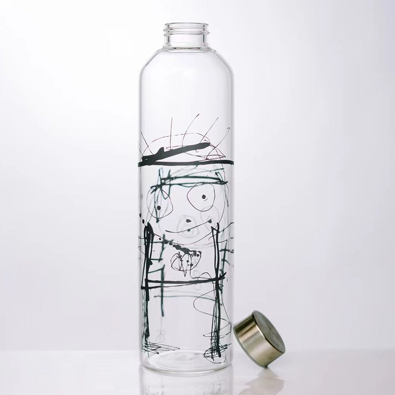 Hot sales leakproof easy to drink glass sports water bottle for mountaineering