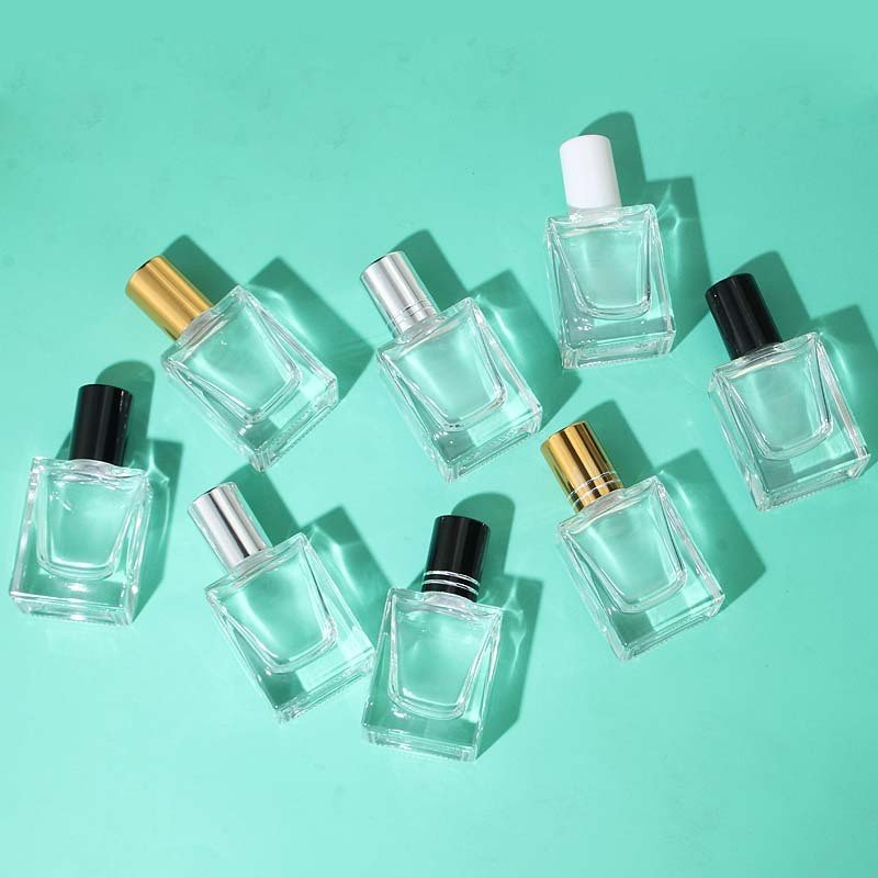 Wholesale 10ml Square Round Perfume Essential Oil Roller Ball Bottle Portable Clear Frosted Cosmetics Roll On Glass Bottle