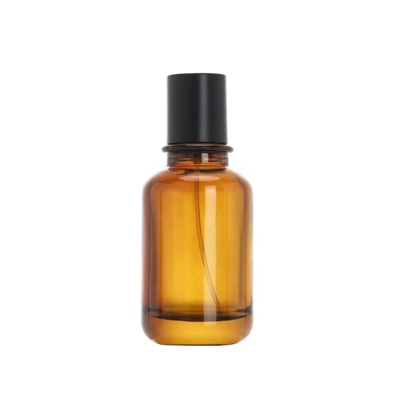 Spot perfume bottle 30ml 50ml bayonet glass empty bottle 100ml cylindrical cosmetic dispenser brown spray bottle