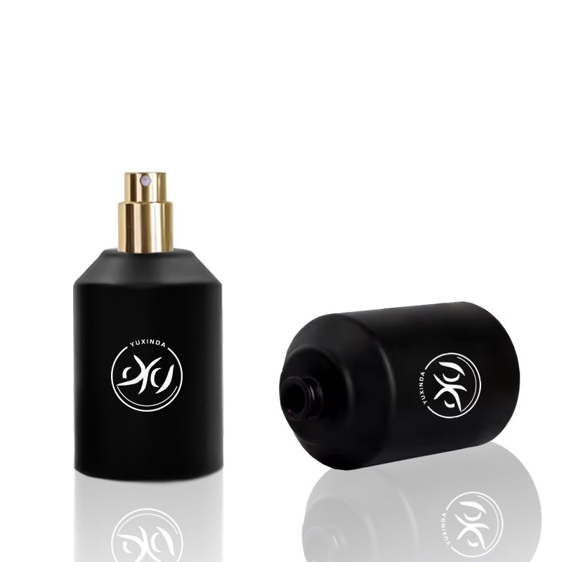 Luxury round clear crimp perfume glass bottle 30ml 50ml 100ml sprayer perfume bottle with box