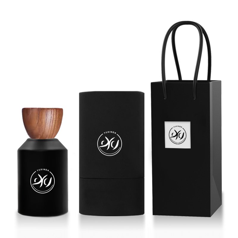 Luxury round clear crimp perfume glass bottle 30ml 50ml 100ml sprayer perfume bottle with box