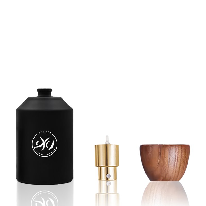 Luxury round clear crimp perfume glass bottle 30ml 50ml 100ml sprayer perfume bottle with box