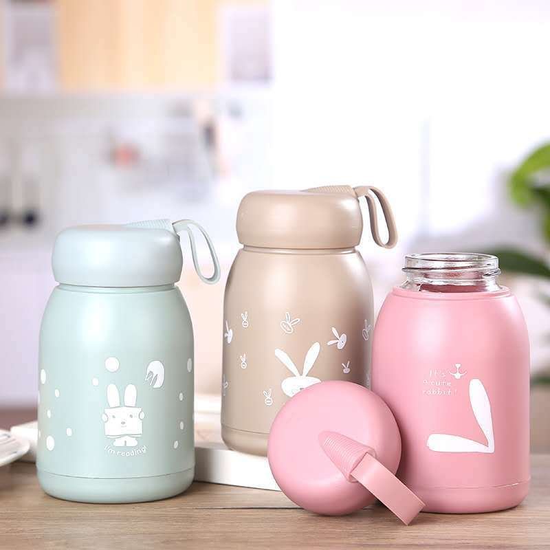 Creative cute cute rabbit glass bottle Double Wall Stainless Steel Vacuum Insulated Tumbler Cups